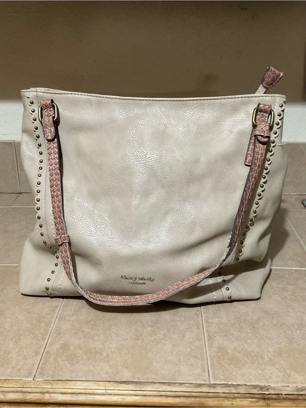 Darcy Marks Cream Shoulder Tote Bag